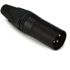 EQUIP Spojnik za žice 3-polni XLR, crni