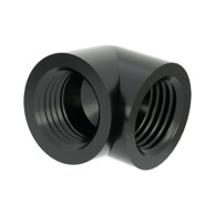 BARROW Adapter 90°, G1/4 inča IG na G1/4 inča IG, crni