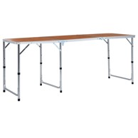 Sklopivi stol za kampiranje, aluminijski, 180 x 60 cm