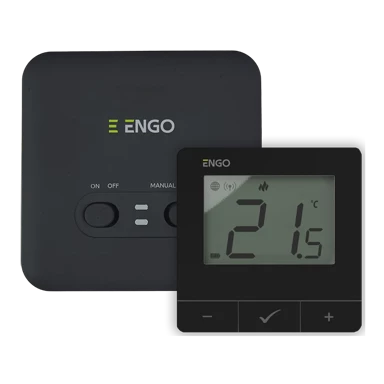 ENGO Sobni termostat E20IB WIFI, crni, bežični set