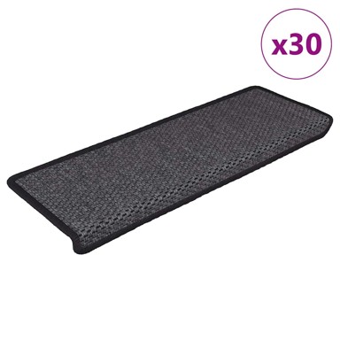 Samoljepljivi otirači za stepenice 30 kom 65x21x4 cm antracit