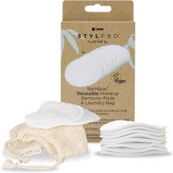 STYLPRO Višekratni jastučići od bambusa za uklanjanje šminke (8 kom) s vrećicom za pranje
