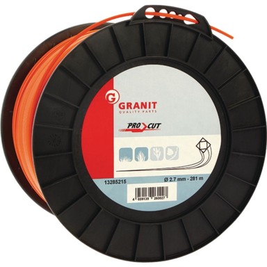 GRANIT Pro Cut najlonska struna za rezanje, s 4 kuta, 2,7 mm, 281 m