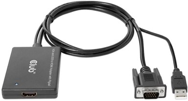 CLUB3D VGA i USB-A na HDMI adapter, 0,6 m