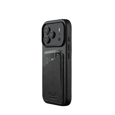 MUJJO Novčanik kožna futrola za Apple iPhone 17 Pro, kompatibilna s MagSafeom, crna