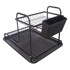 ORION Crni metalni dvoetažan ocjeđivač za posuđe 42,5x32 cm Radka