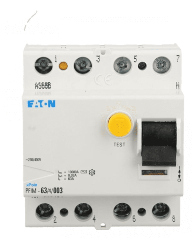 EATON Diferencijalni prekidač PFIM-63/4/003-MW, 235414, 4P, 63 A, 30 mA, tip AC