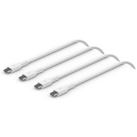 BELKIN Kabel 1x2 braided PVC 1 m USB-C/USB-C wh. CAB004bt1MWH2PK