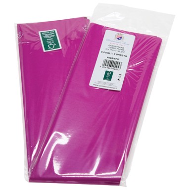 CARTOTECNICA ROSSI Ukrasni papir Tissue F065, 50 x 76 cm, 6 kom, blister, fuksija
