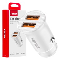 AMIO Auto punjač 2x usb-a 2.1A 12/24V