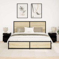 Noćni ormarić s LED svjetlima, 2 kom, 40x39x48,5 cm, crni hrast