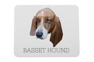 Podloga za miša Basset Hound, geometrijski motiv