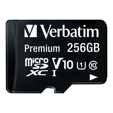 VERBATIM Memorijska kartica Premium U1, 256 GB, MicroSDXC, UHS-I, Class 10