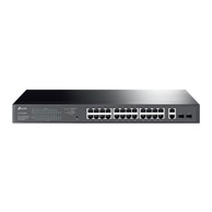 TP-LINK Switch, Easy Smart, 28-portni Gigabit Ethernet, 24× PoE+, 2× SFP, 1U, crna