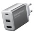 VENTION GaN mrežni punjač FJAH0-EU USB-C + USB-A + HDMI 60W/5W/4K@60Hz, sivi
