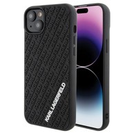 KARL LAGERFELD Zaštitna maska 3D Rubber Multi Logo, za iPhone 15 Plus, crna