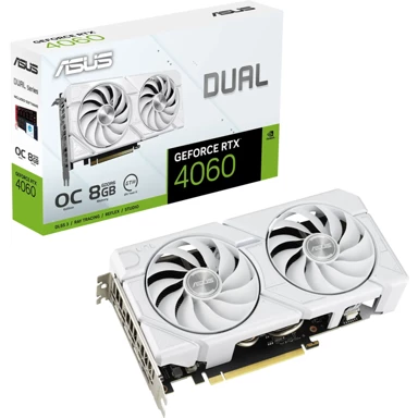 ASUS Grafička kartica GeForce RTX 4060 EVO White OC Edition, 8 GB, GDDR6, PCI-E 4.0