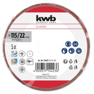KWB Brusni papir za kutnu brusilicu 115 mm, G40, 5/1