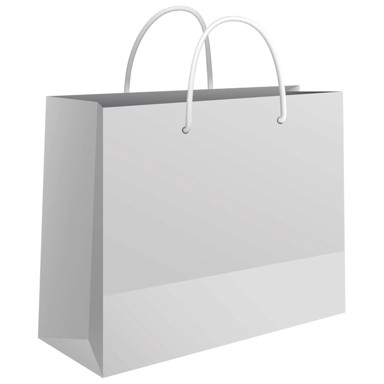 FORNAX Vrećica ukrasna, 24x16x7 cm sjajna plastifikacija, bijela