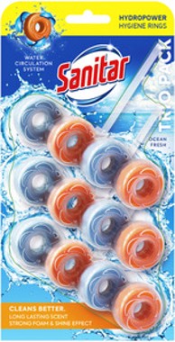 SANITAR Osvježivač za WC školjke Hygiene Rings Ocean, 3 x 40 g