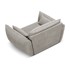 MAZZINI SOFAS Svijetlo siva fotelja Vanda, 128x110x85 cm