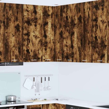 Viseći ormarić Riga, 57 x 57 x 100 cm, dimljeni hrast i bijeli