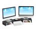 NORTHIX Stalak za 2 monitora, podesivi, MDF i metal, crna