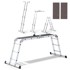 DRABEST Univerzalne aluminijske ljestve 4X3 s platformom pro