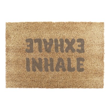ARTSY DOORMATS Otirač od kokosovih vlakana 60x90 cm Inhale Exhale