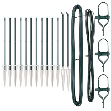 Stupovi ograde s klinom 13 kom ø32 mm 100 cm galvanizirani čelik