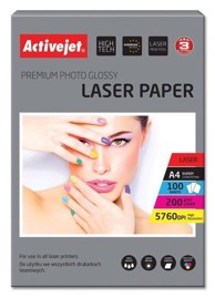 ACTIVEJET Foto papir A4, Laser Glossy 200 g, 100/1