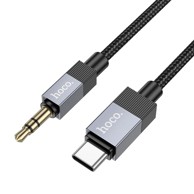 HOCO AUX kabel 3,5 mm (muški) na USB-C (muški) UPA32B, 1 m, crna