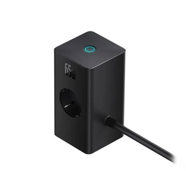 BASEUS Produžna utičnica/punjač USB-C/USB-A i Izvlačni Kabel USB-C 65W