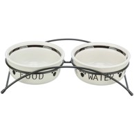 TRIXIE Posude na stalku, 2x2,6 l, fi-25 cm