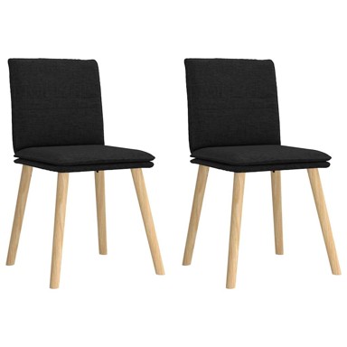 Blagovaonske stolice, 2 kom, tkanina, crna