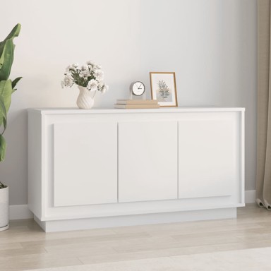 Komoda bijela 102 x 35 x 55 cm od konstruiranog drva