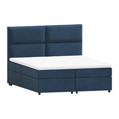 ROPEZ Boxspring krevet Rico 160x200 cm s prostorom za odlaganje, tamno plavi