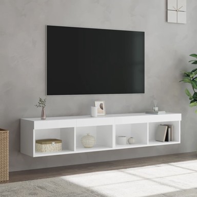 TV Ormarići s LED svjetlima 2 kom bijeli 80x30x30 cm