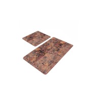 MILA HOME Smeđe od samta kupaonske prostirke u setu 2 kom 60x100 cm