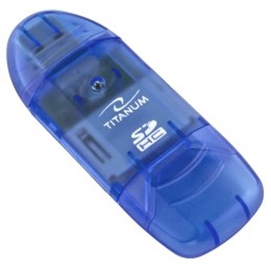TITANUM Čitač kartica TA101B USB 2.0 plavi