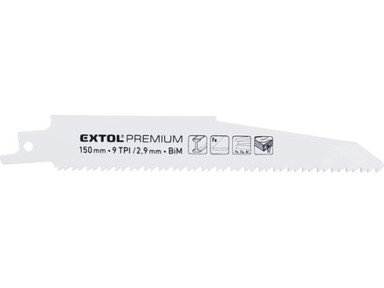 EXTOL PREMIUM List sabljaste pile 8806203, 150 x 22 x 1,6 mm, Bi-metal, 3 kom