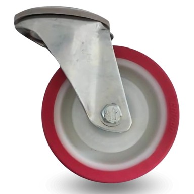 Okretni kotač 100 mm, 150 kg, poliuretan, crveni, JPPU 1005