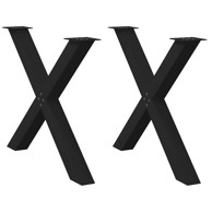 Noge za blagovaonski stol u obliku slova X 2 kom crne