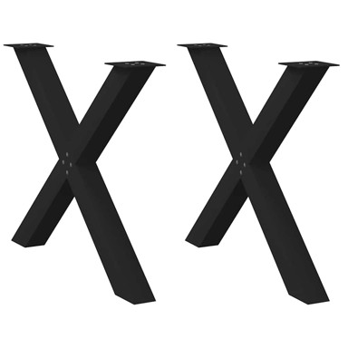 Noge za blagovaonski stol u obliku slova X 2 kom crne