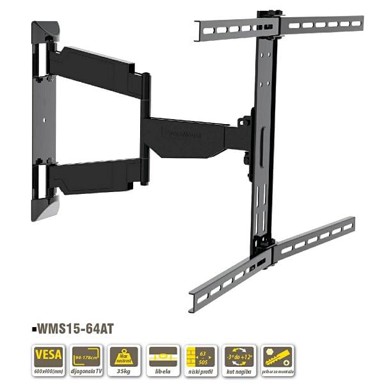 +CLASS TV nosač izvlačni WMS15-64AT za LCD 94-178 cm nagib -3° do +12°