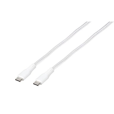 VIVANCO Kabel USB Type-C na USB Type-C, 0.5m, pleteni, bijeli