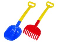 Lopatica i grablje veliki set za pijesak, dvobojni