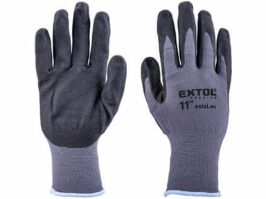 EXTOL PREMIUM Vrtne rukavice 8856683, najlon, bešavne, poluumočene u nitril, veličina 11