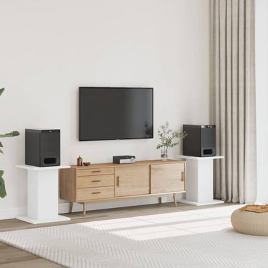 Stalci za zvučnike (2 kom, bijeli, 30 x 30 x 60 cm, konstruirano drvo)