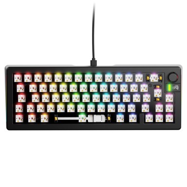 GLORIOUS Gaming tipkovnica GMMK 3 65 % Custom, Barebone, ISO-Layout, crna - GLO-KB-GMMK3-65-BB-W-BLK-ISO